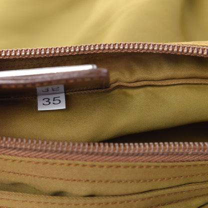 Prada Nylon Vela Flat Messenger Bag Senape 9 of 11