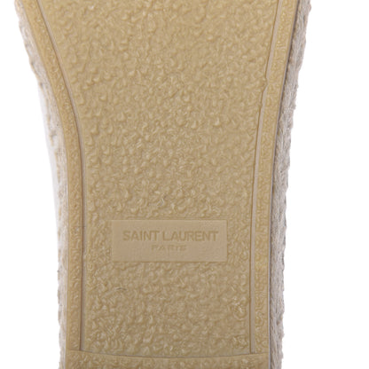Saint Laurent Canvas Elba Logo Embroidered Espadrilles 41.5 Panna 8 of 9