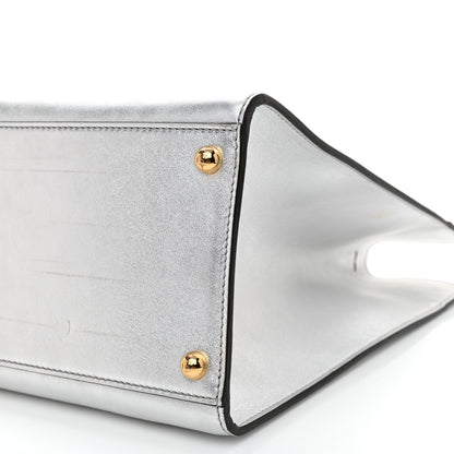 Fendi Vitello Catalan Mirror Plexiglass Medium Fendi Sunshine Shopper Tote Argento 8 of 8