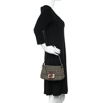Fendi Zucchino Vitello Mini Mama Baguette Mogano Panna Bruciato 2 of 10