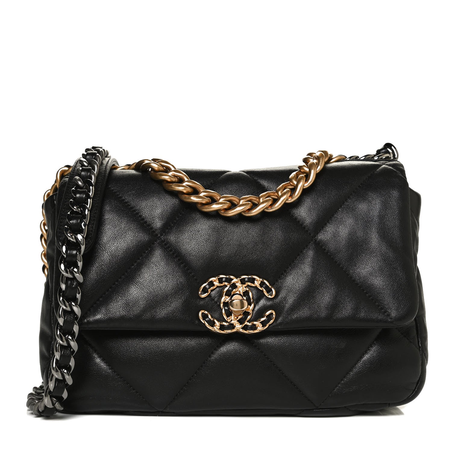 Chanel Lambskin Quilted Medium Chanel 19 Flap Black 1 of 10