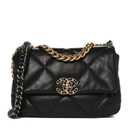 Chanel Lambskin Quilted Medium Chanel 19 Flap Black 1 of 10