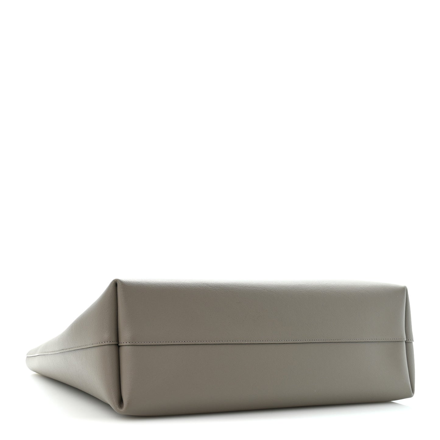 Calfskin Large Shopping Tote Oyster Gray