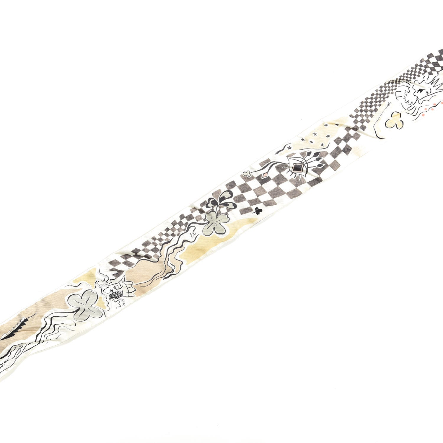 Christian Dior Silk Damier Mitzah Scarf 3 of 4