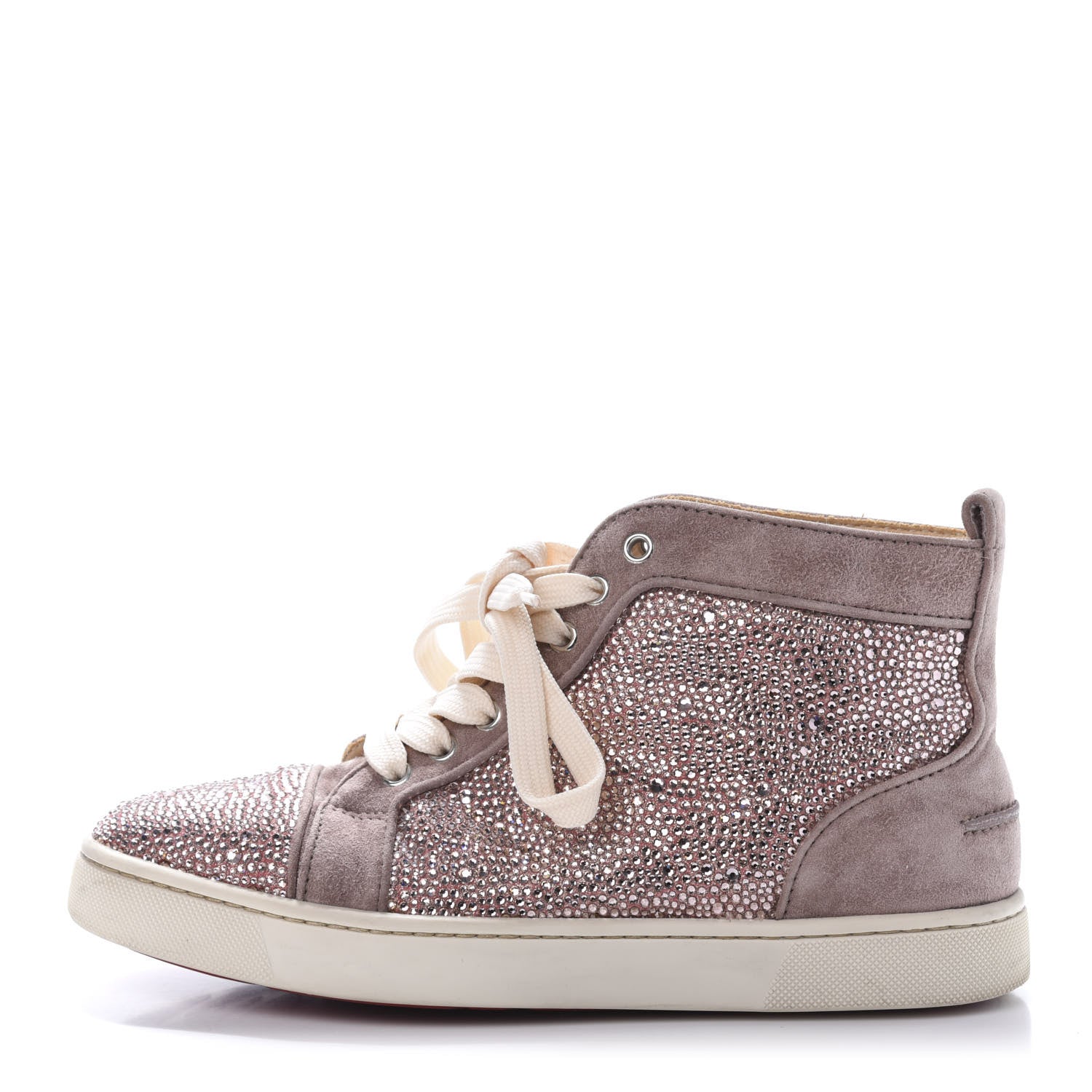 Christian Louboutin Veau Velours Strass Louis Flat Sneakers 39 Pink 1 of 9