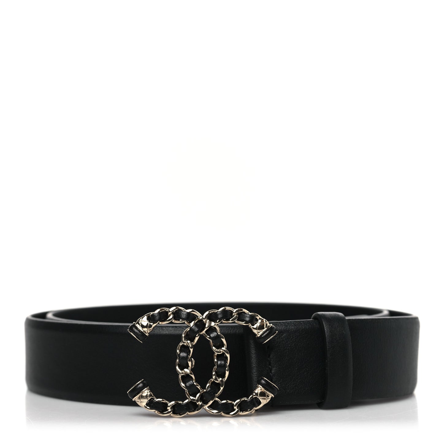 Lambskin CC Chain Belt 90 36 Black