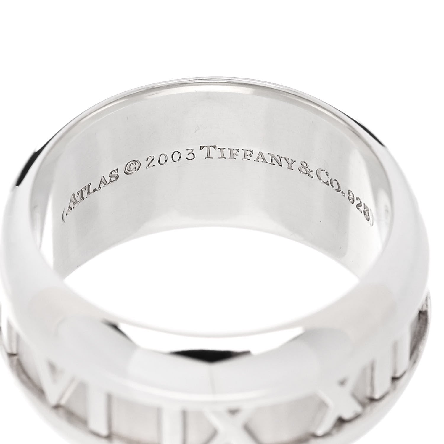Tiffany Sterling Silver Atlas Band Ring 49 5 4 of 5