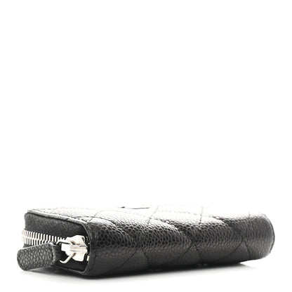 Chanel Caviar Quilted Zip Coin Purse Black 4 of 8