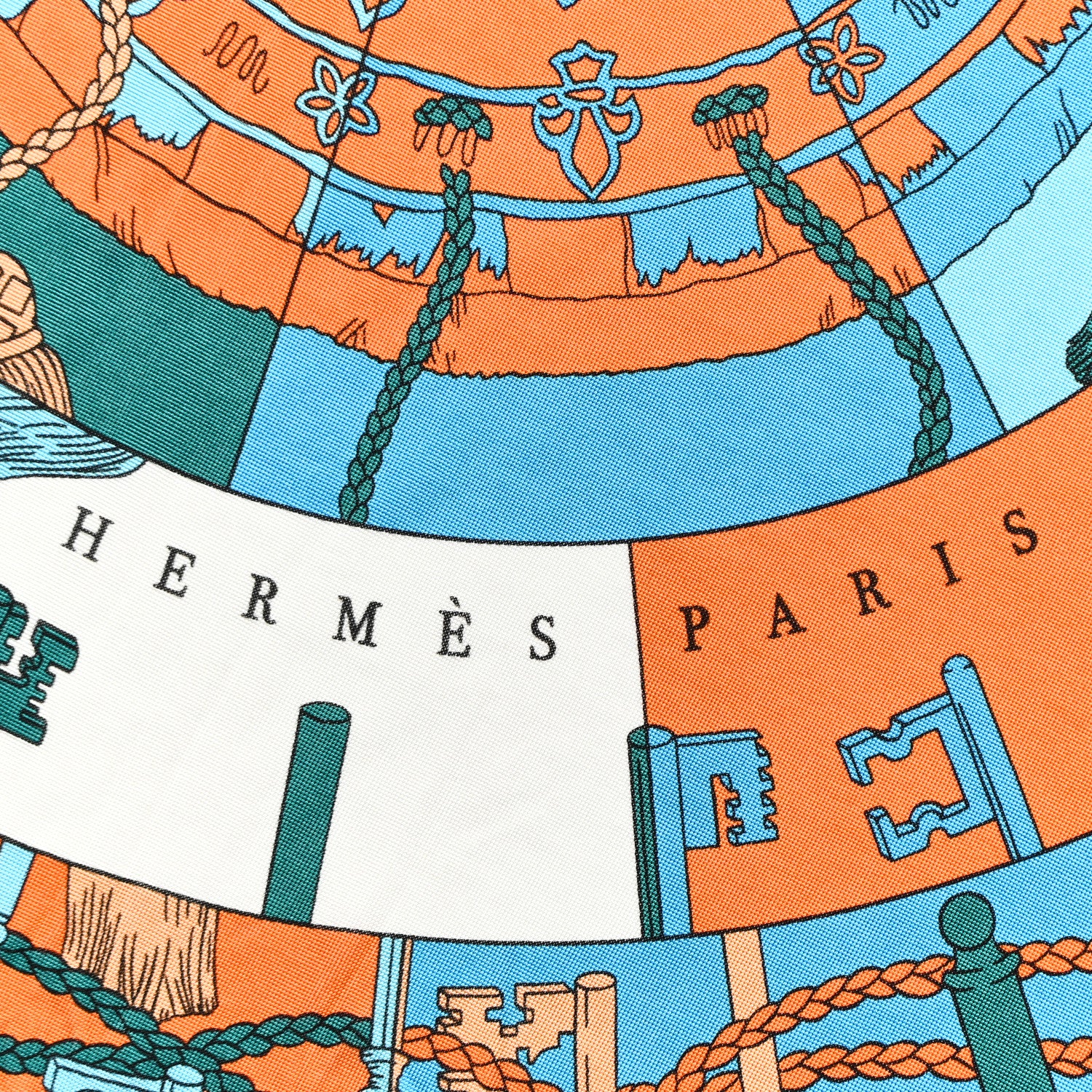 Hermes Silk Tours De Cles Scarf 90 2 of 5