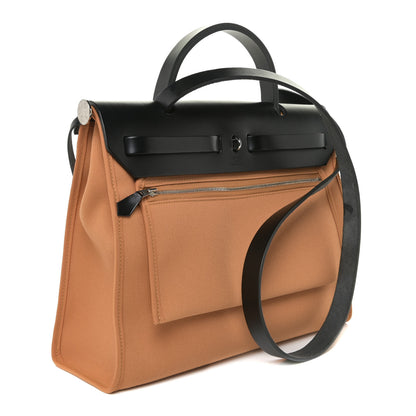 Hermes Vache Hunter Toile Herbag Zip PM 31 Sable Black 4 of 11