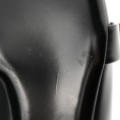 Valentino Garavani Calfskin Roman Stud Flat Mules 37.5 Black 9 of 10
