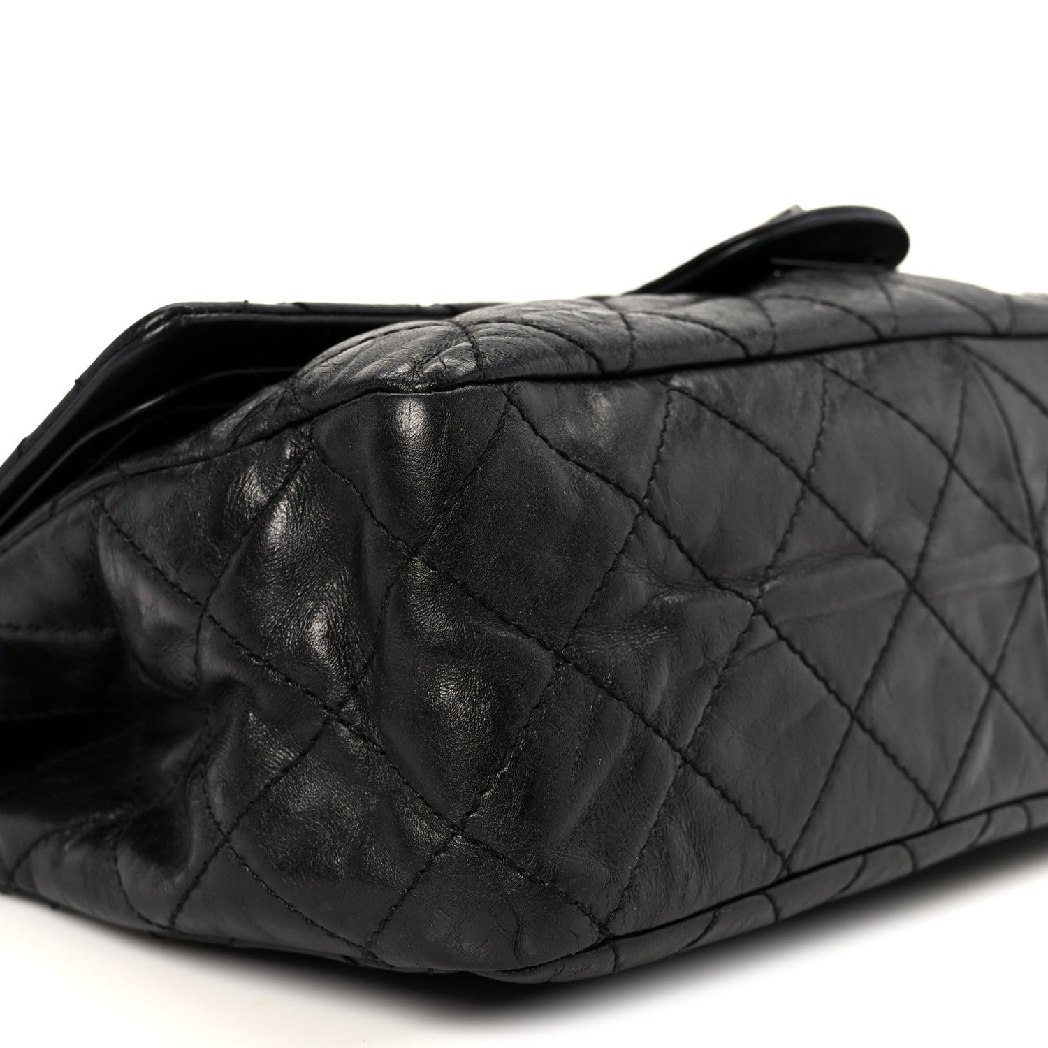 Chanel Metallic Aged Calfskin Quilted 2.55 Reissue 226 Flap So Black 9 of 10