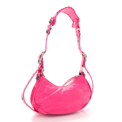Balenciaga Agneau Arena Le Cagole Shoulder Bag XS Hot Pink 4 of 12