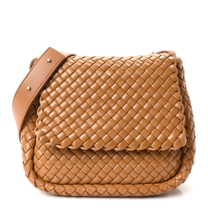 Bottega Veneta Nappa Intreccicio Padded Cobble Shoulder Bag Caramel 1 of 10