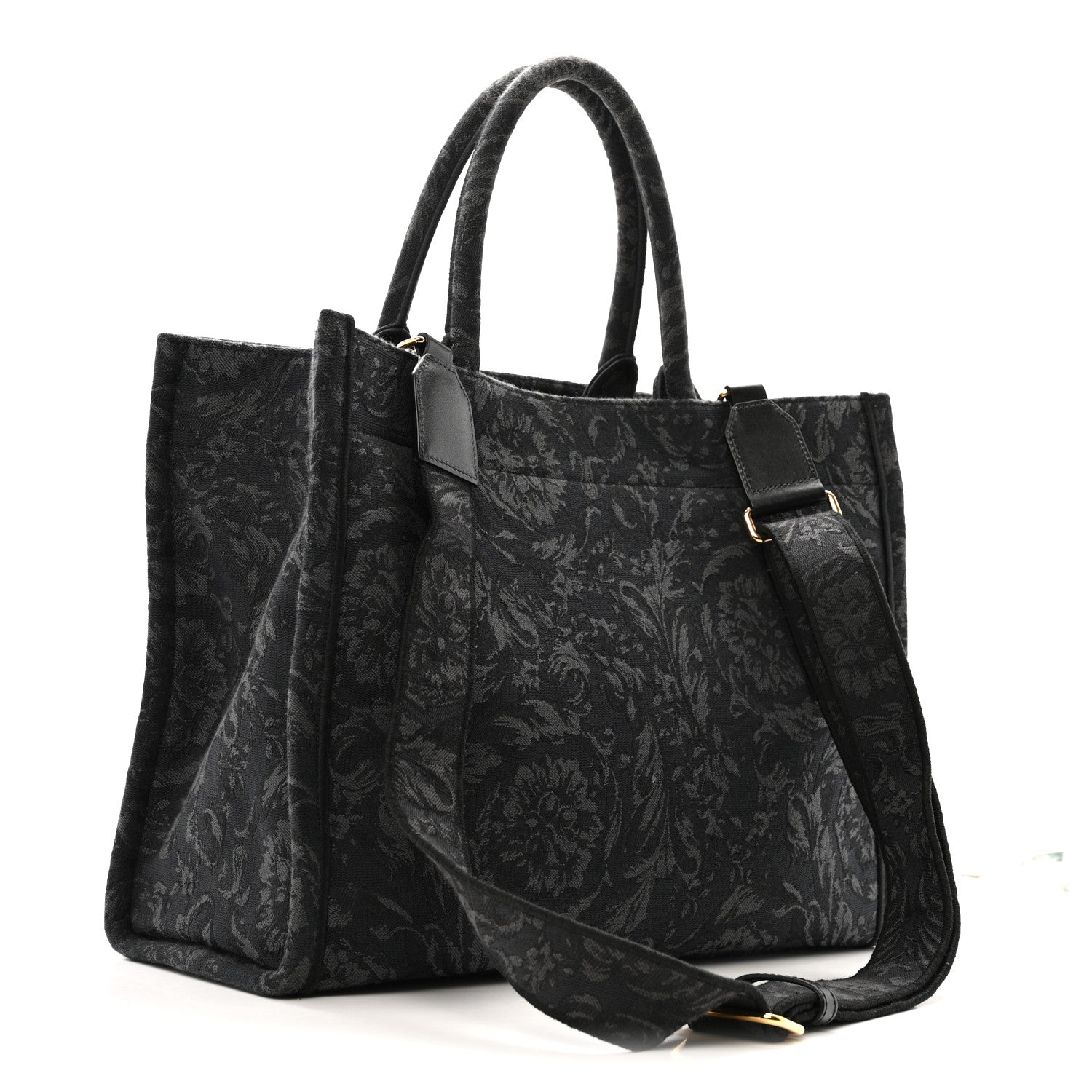 Versace Jacquard Barocco Medium Athena Tote Black 4 of 13