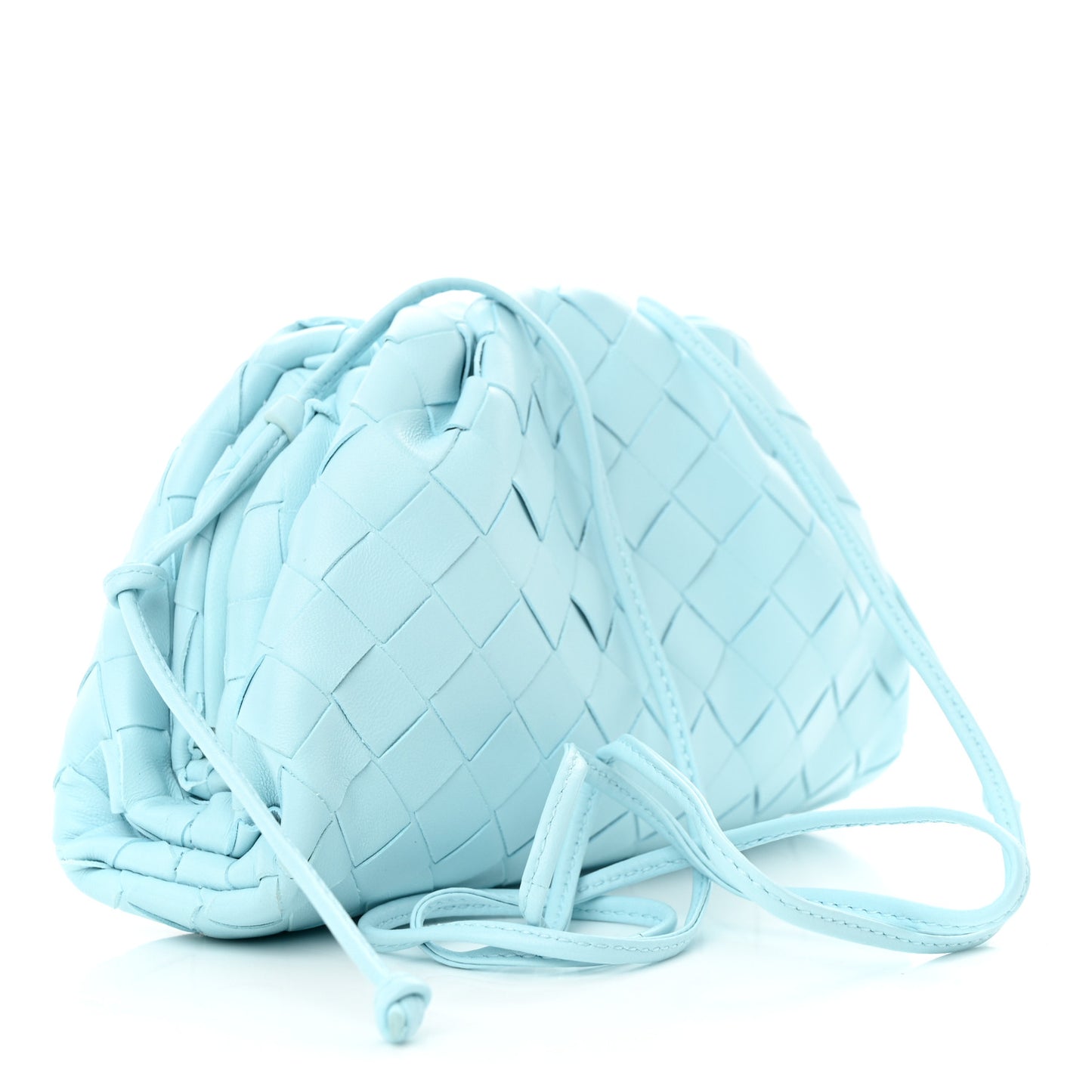 Nappa Intrecciato The Mini Pouch Pale Blue