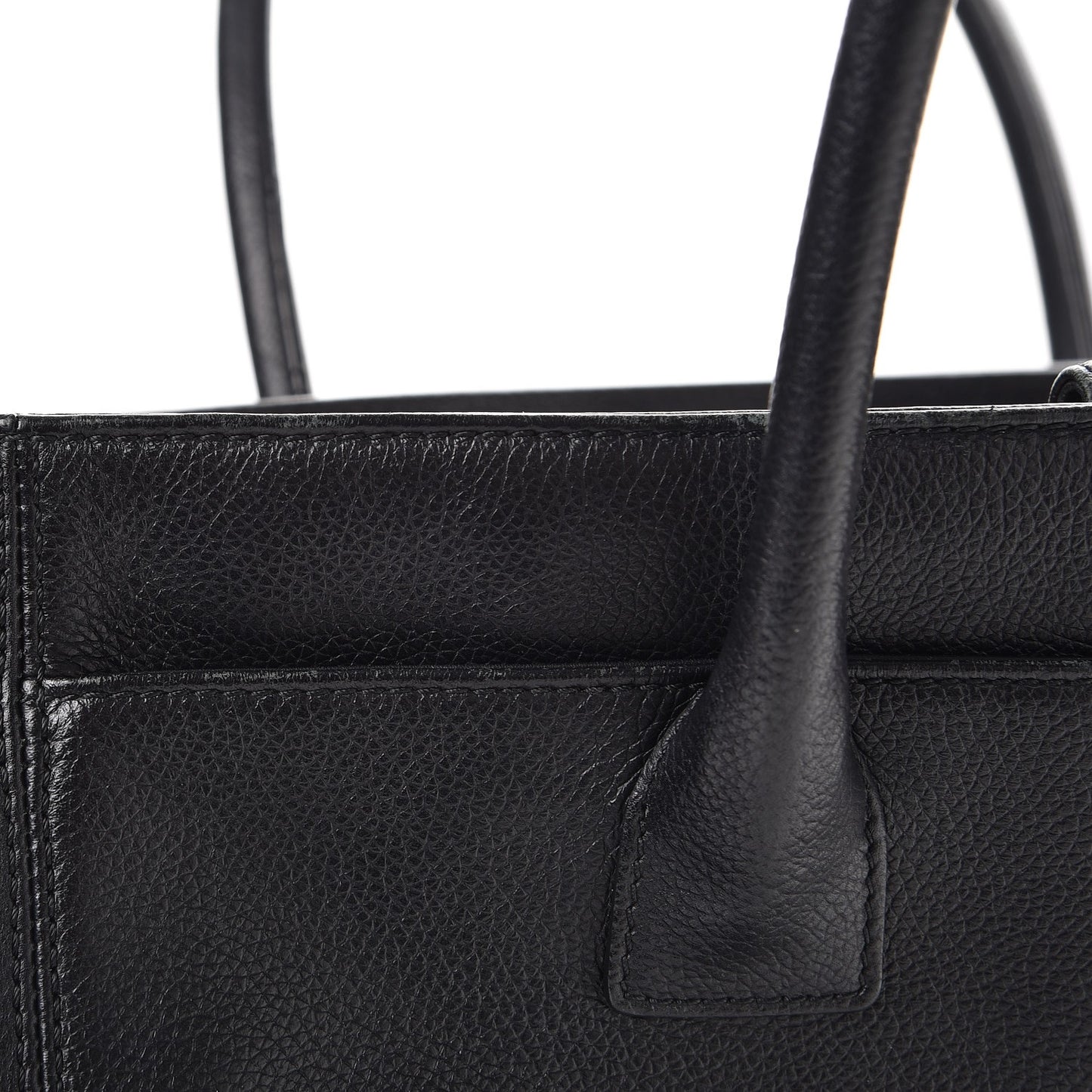 Calfskin Tall Cerf Tote Black