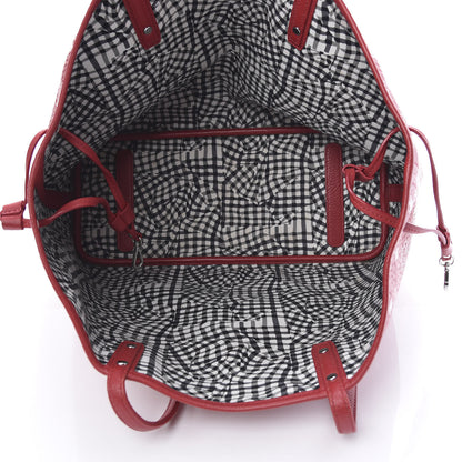 MCM Visetos Medium Liz Reversible Shopper Tote Ruby Red 8 of 17