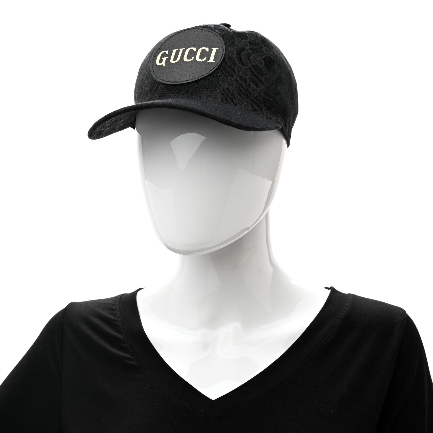 Gucci Monogram Textured Dollar Calfskin Zeno Baseball Hat M Black 2 of 11