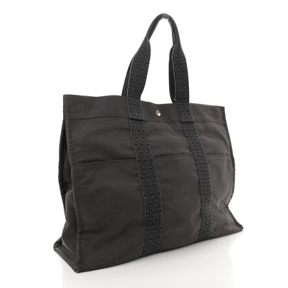 Hermes Canvas Herline Tote GM Grey 3 of 11
