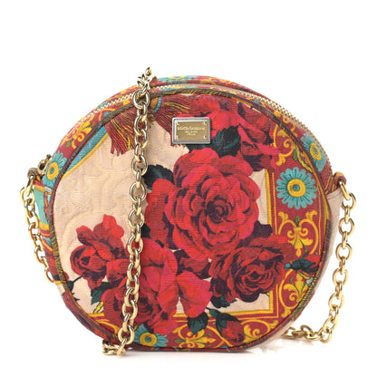 Dolce & Gabbana Fabric Floral Print Round Crossbody Multicolor 1 of 10