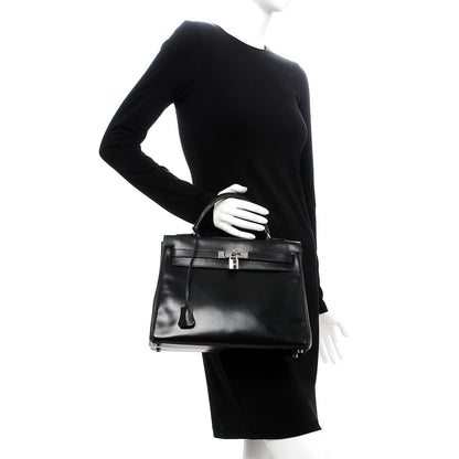 Hermes Box Kelly Retourne 32 Black 3 of 45