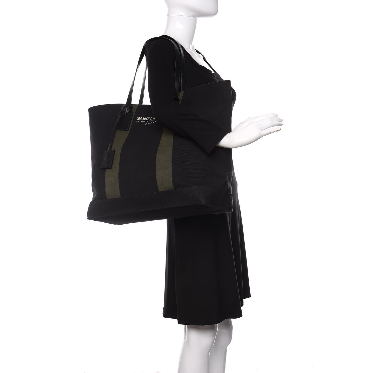 Canvas Beach Shopping East West Tote Black