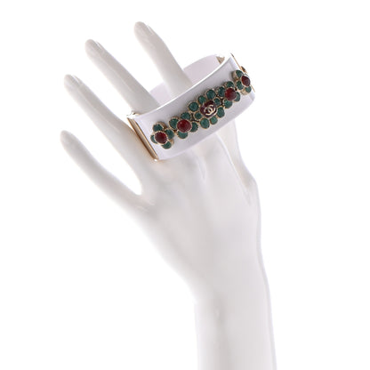 Chanel Resin Gripoix CC Cuff White 2 of 8