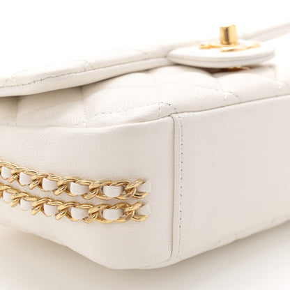 Chanel Caviar Quilted Mini CC You Flap White 9 of 10