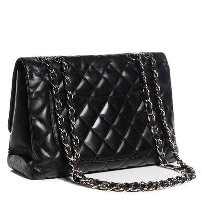 Chanel Lambskin Quilted Jumbo Single Flap Black 3 of 8