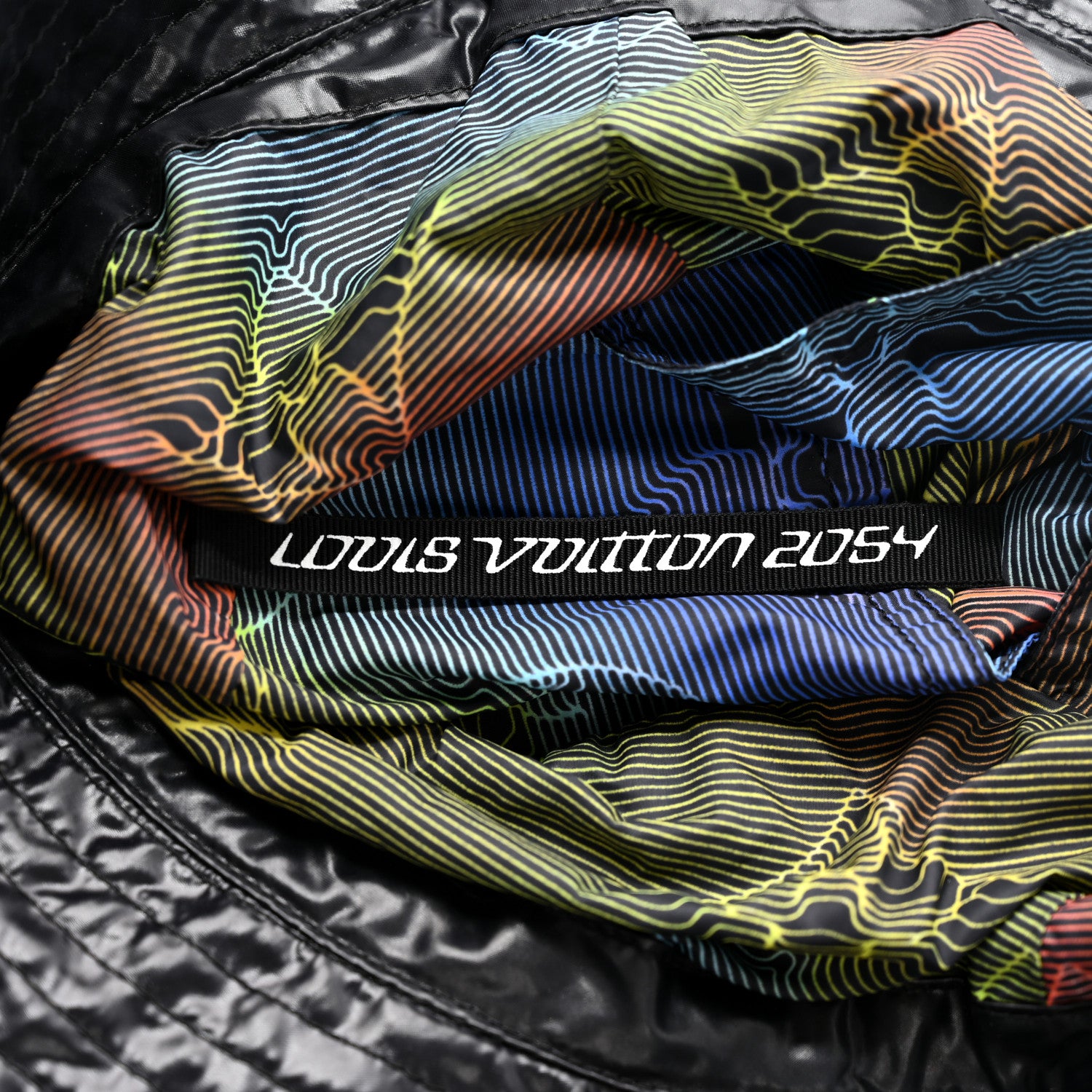 Louis Vuitton Nylon 2054 Transformable Bob Bucket Hat 58 Black 9 of 9