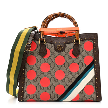 Gucci GG Supreme Monogram Equestrian Medium Diana Tote Bag Beige Multicolor New Acero 1 of 10