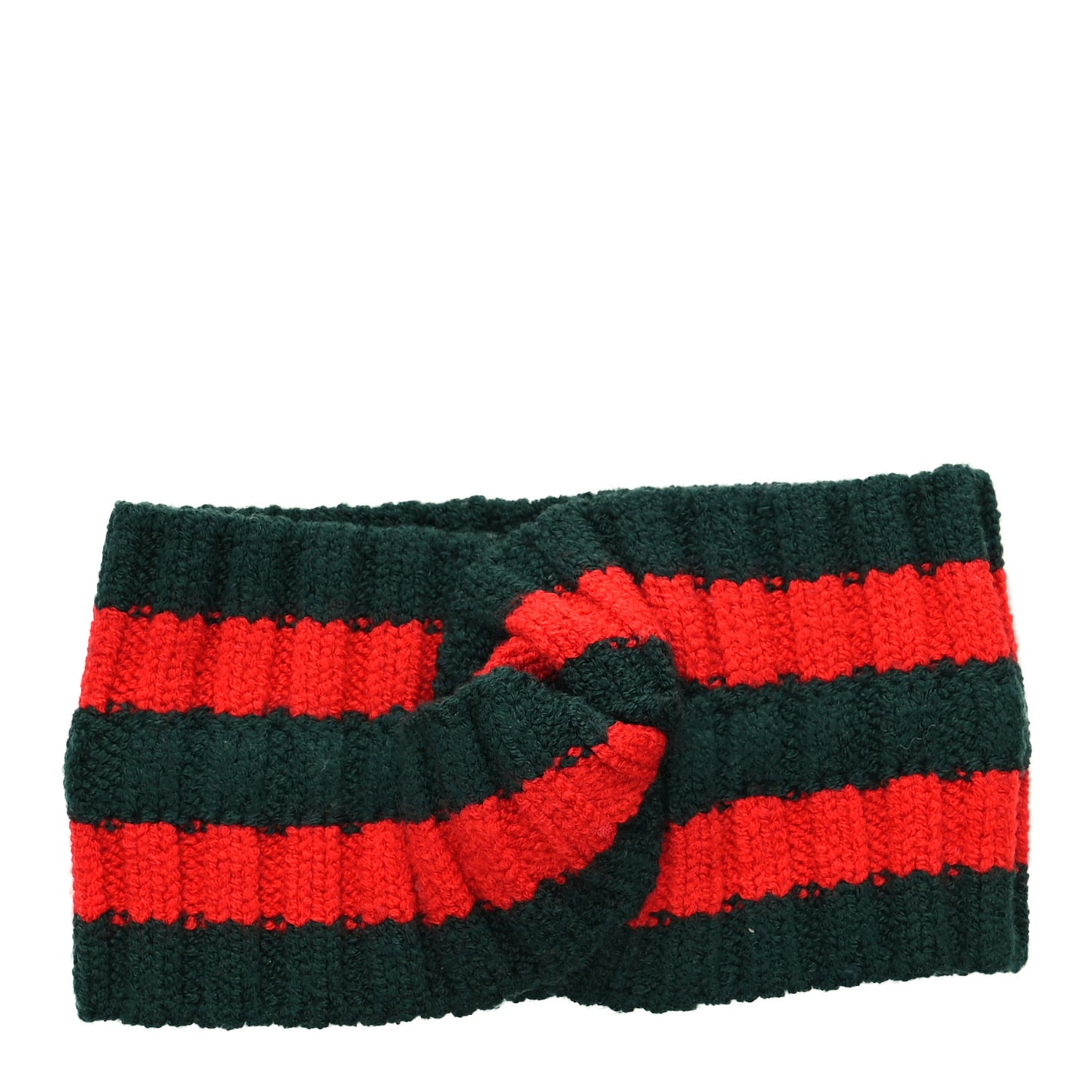 Wool Web Headband Green Red