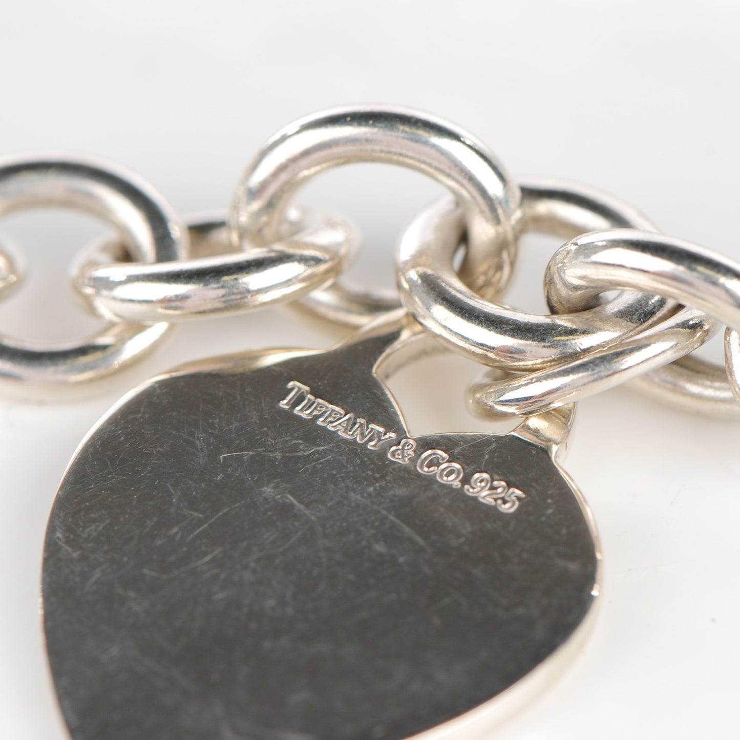 Sterling Silver Heart Tag Toggle Necklace
