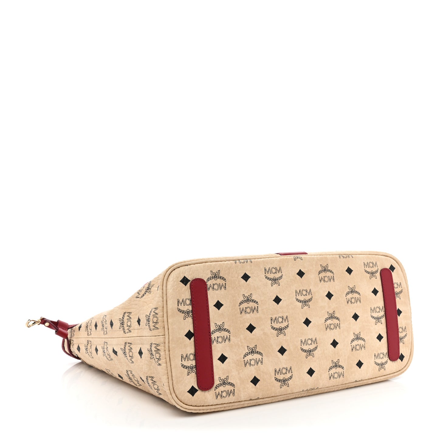 Visetos Medium Liz Reversible Shopper Tote Beige Red