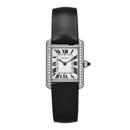 Cartier Stainless Steel Satin Diamond 22mm Must de Cartier Tank Quartz Watch 1 of 5