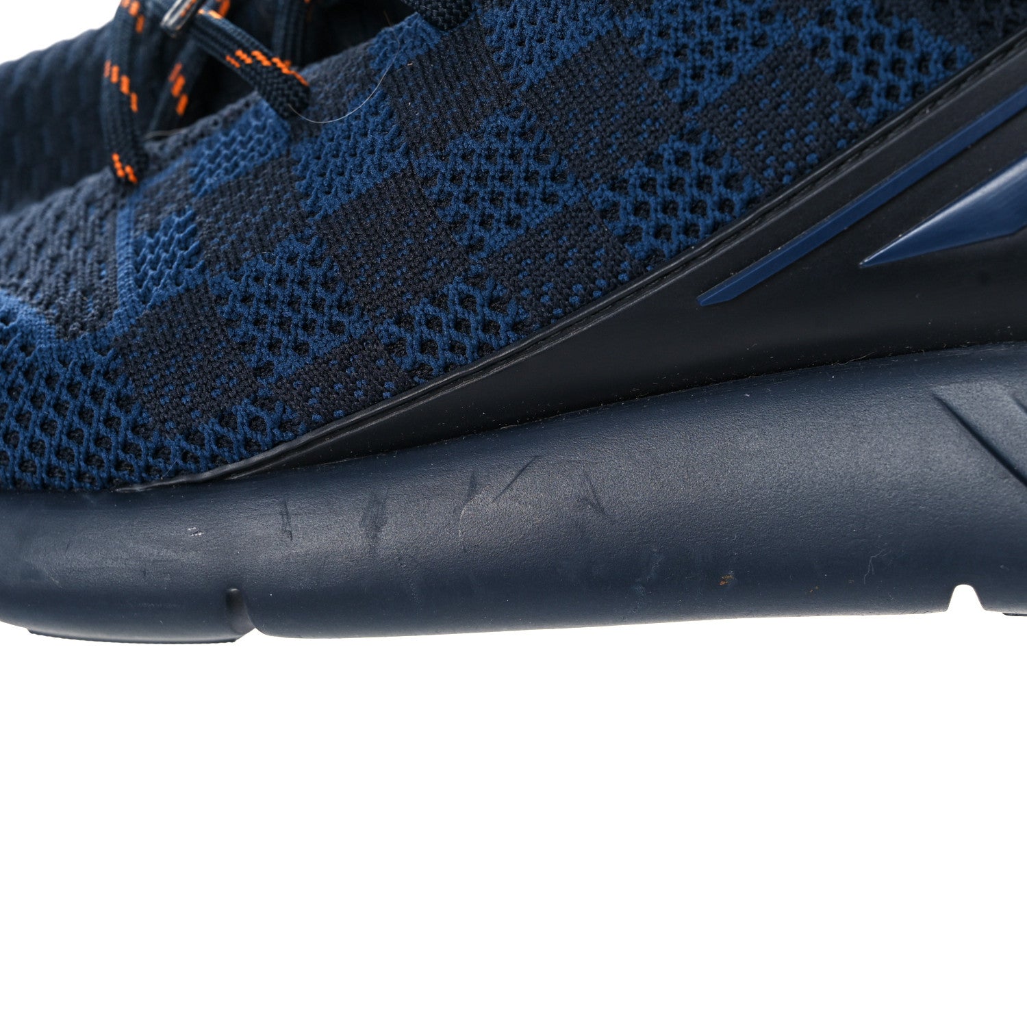 Louis Vuitton Knit Damier Mens Fastlane Sneakers 9.5 Cobalt 8 of 11