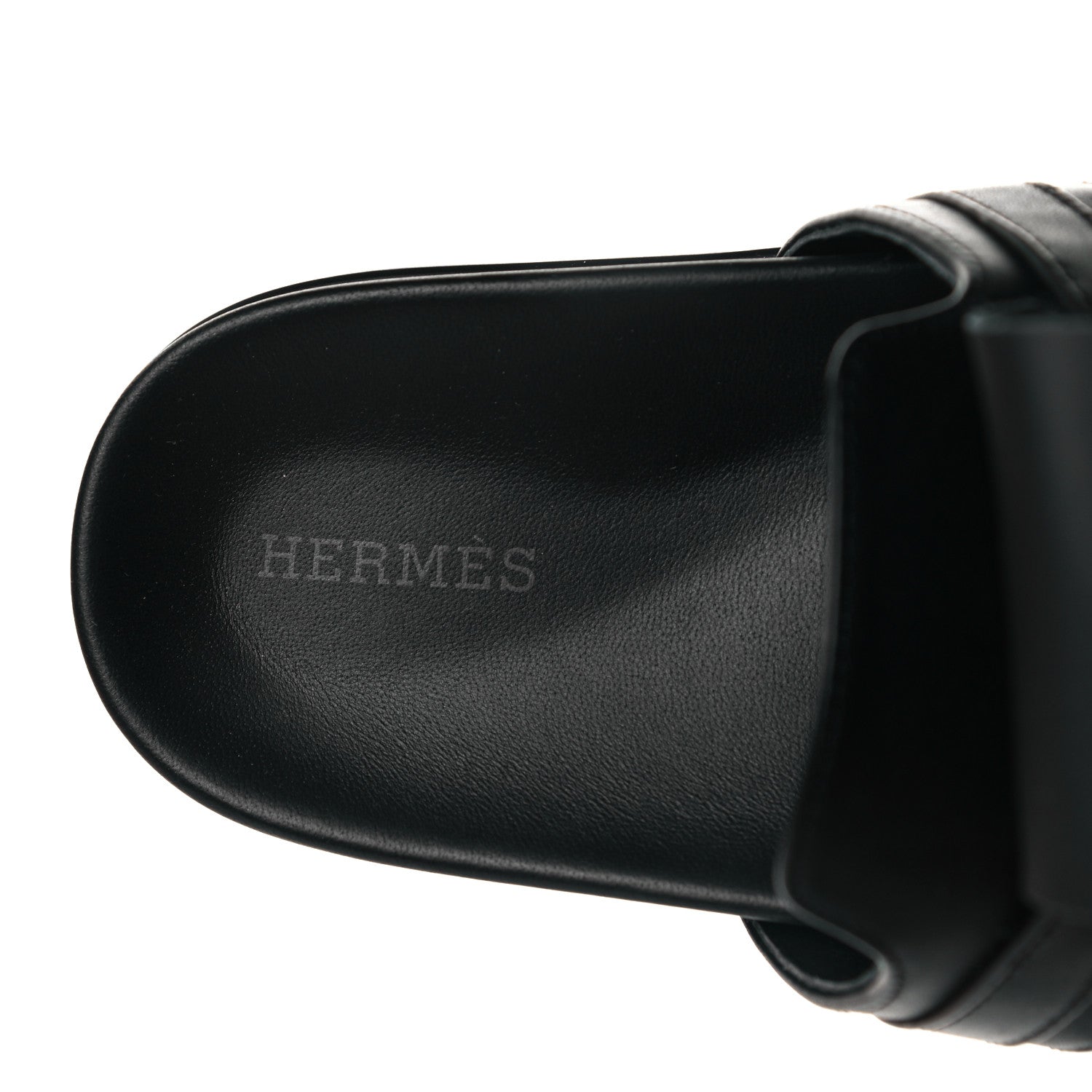 Hermes Calfskin Womens Empire Sandals 38 Black 7 of 9