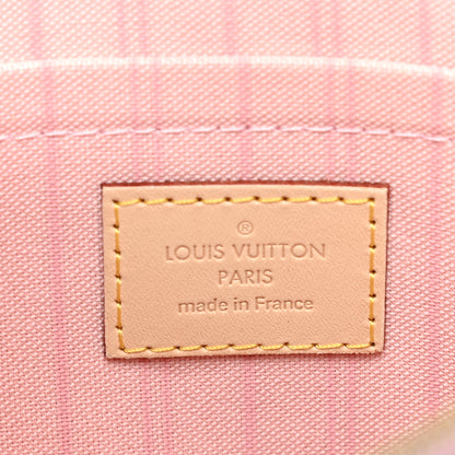 Louis Vuitton Damier Azur Neverfull MM GM Pochette Rose Ballerine 6 of 7