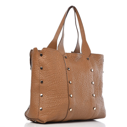Jimmy Choo Grained Lambskin Studded Lockett Shopper Tote Tan 4 of 16