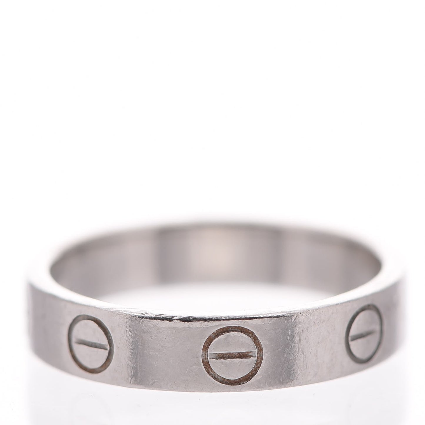 Platinum 4mm LOVE Ring 50 5.25