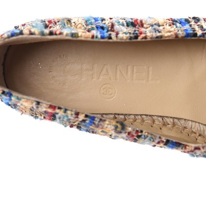 Chanel Tweed Grosgrain CC Espadrilles 38 Multicolor 9 of 10
