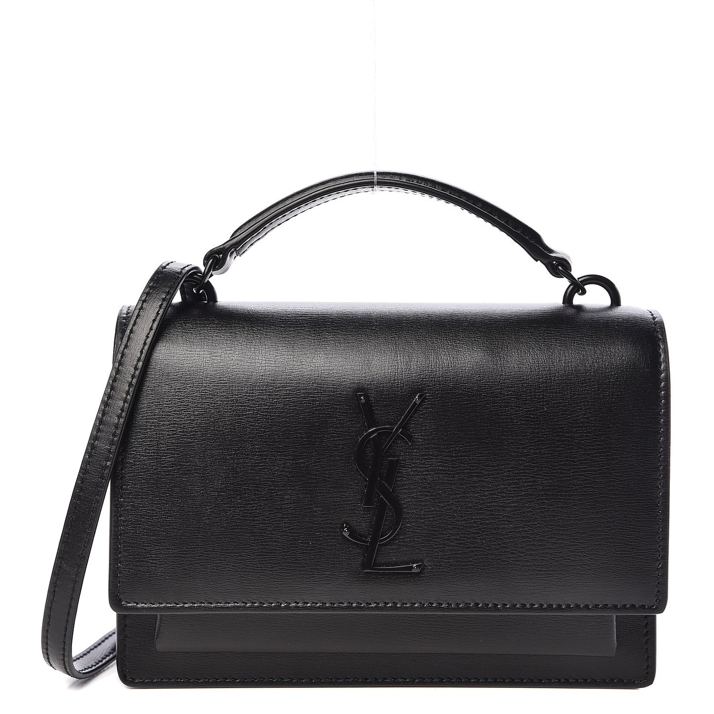 Calfskin Monogram Sunset Chain Wallet Black