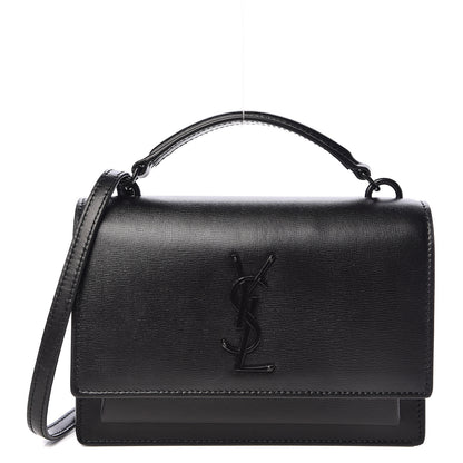 Saint Laurent Calfskin Monogram Sunset Chain Wallet Black 1 of 9