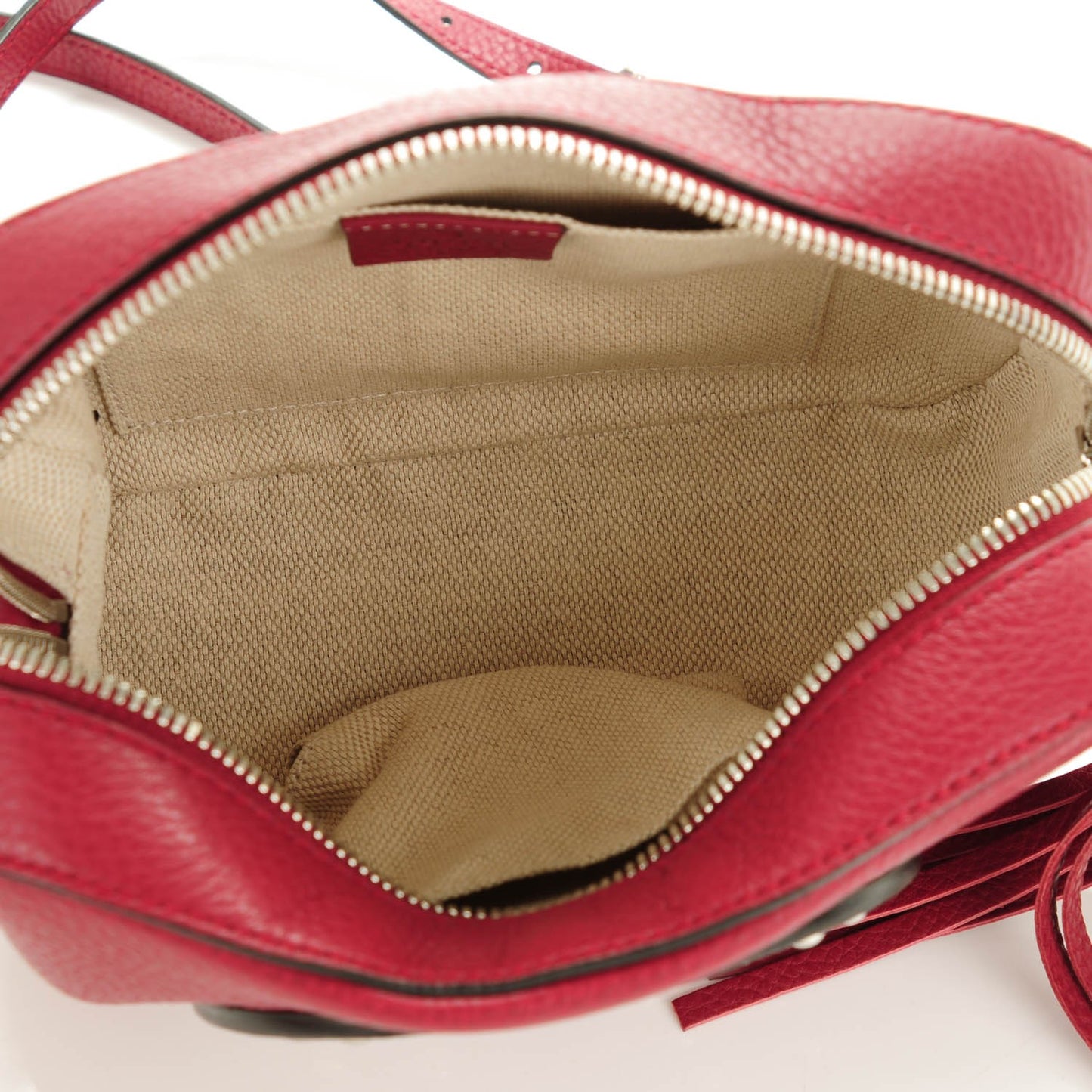 Pebbled Calfskin Studded Small Soho Disco Bag Soft Burgundy