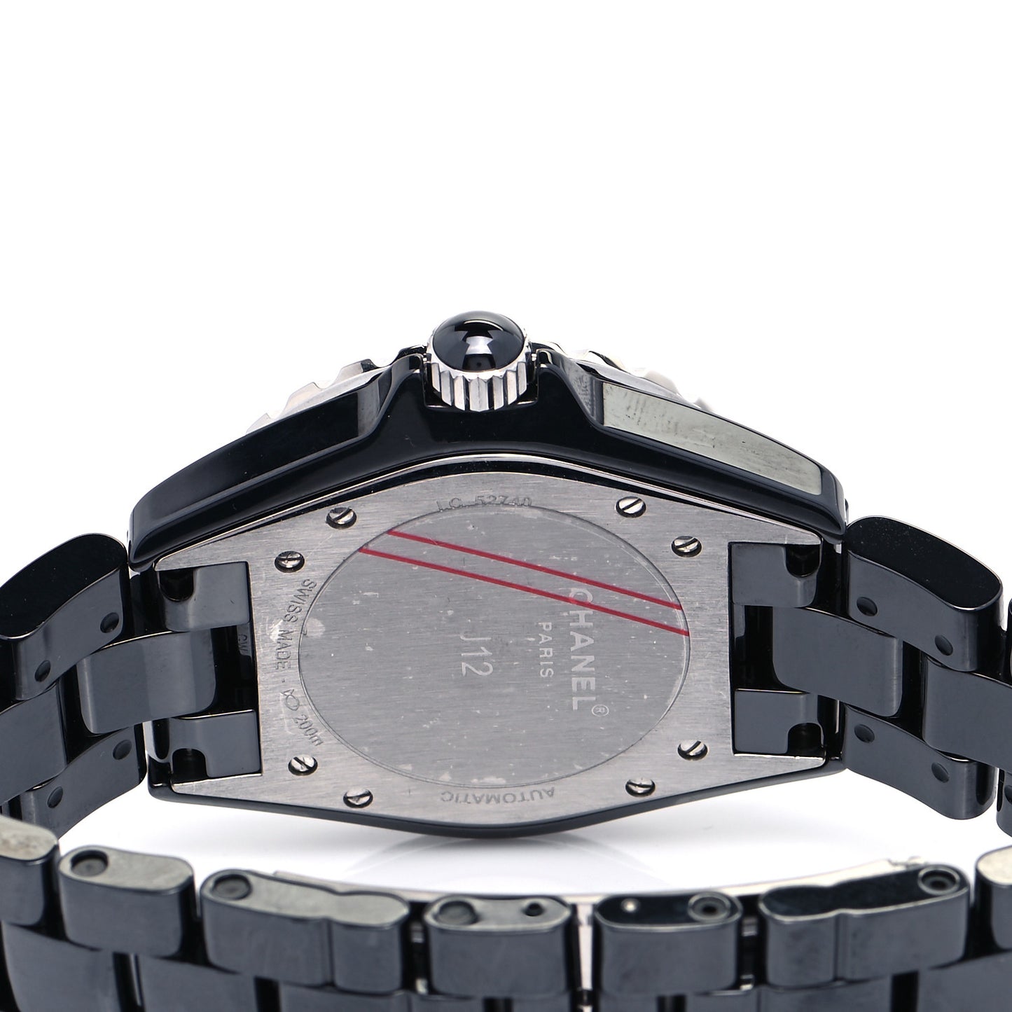 Stainless Steel Ceramic Diamond Bezel 38mm J12 Automatic Watch Black