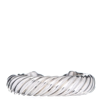 David Yurman Sterling Silver Diamond 15mm Waverly Bracelet 3 of 4