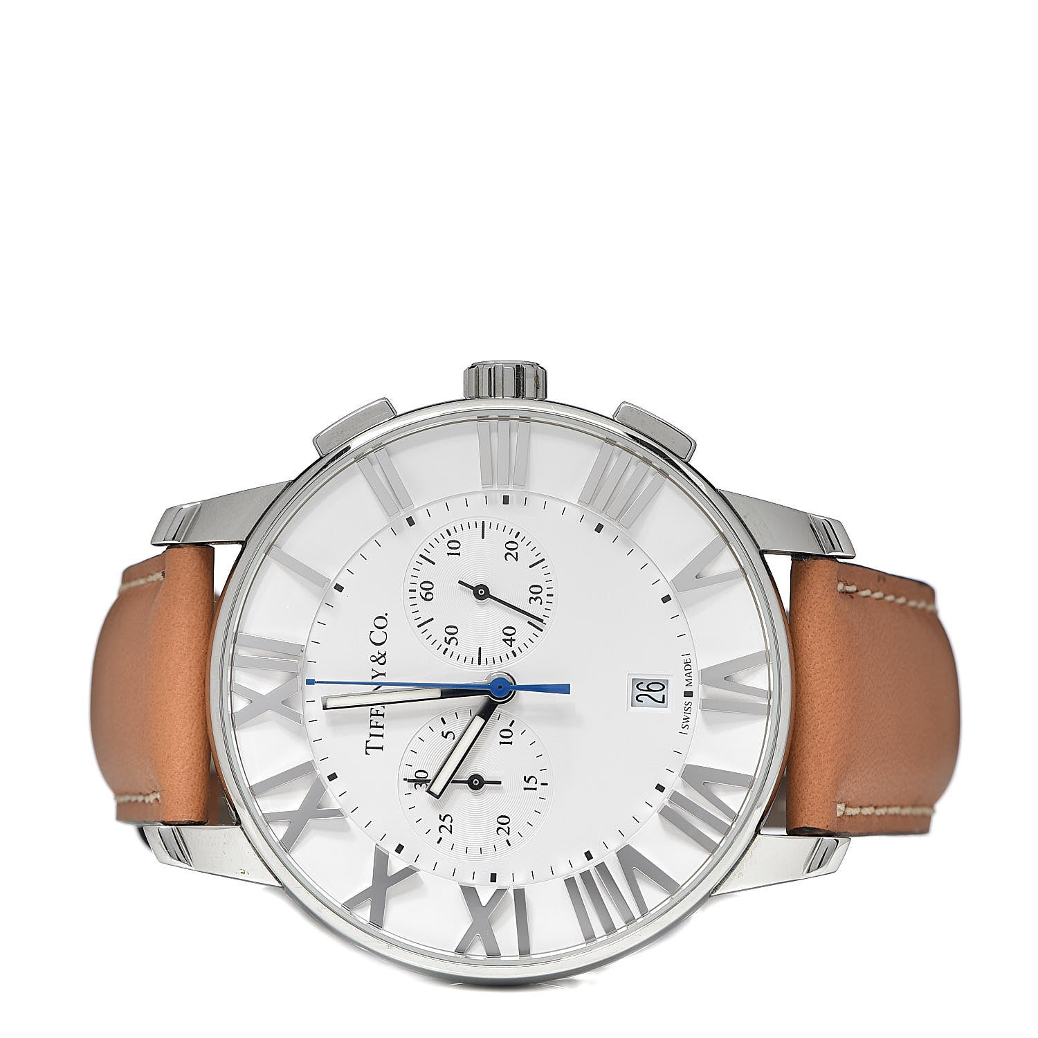 Tiffany Stainless Steel Calfskin 42mm Atlas Chronograph Quartz Watch 3 of 7
