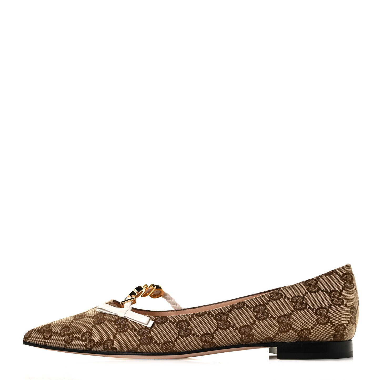Monogram Ballet Flats 39 Beige Ebony