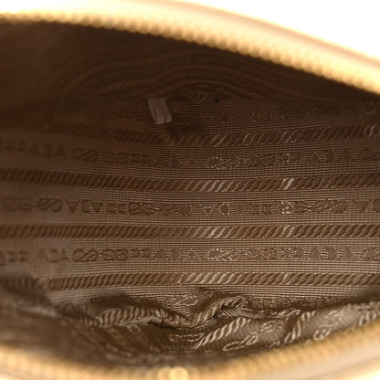 Prada Saffiano Lux Triangle Shoulder Bag Platino 5 of 10